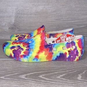 NEW Vans UA Slip On TRK Mens Size 11 Pride Tie Dyed Rubber Comfort Sneaker NWT